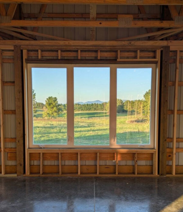 The view from inside the new cider house The view from inside the new cider house